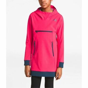NWOT The Northface Girls Tekno Pullover Hoodie in Pink XXS Flashdry